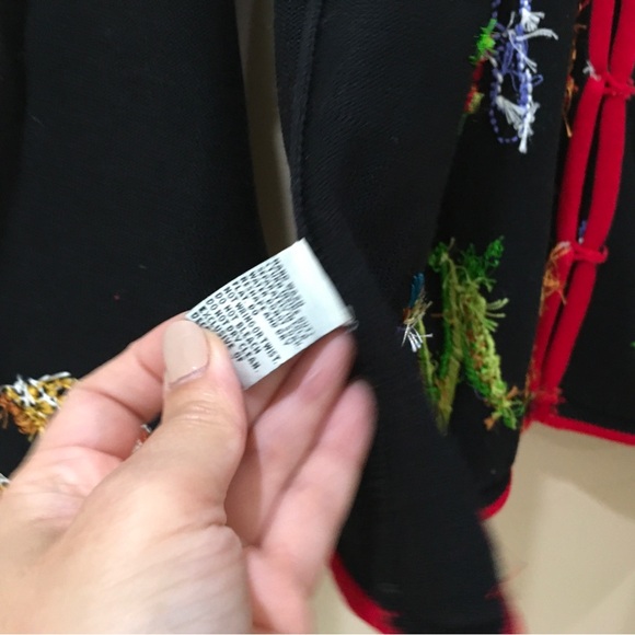 Christina Rotelli Cardigan Sweater Knit Button Black Women L Vintage 80s 90s - Picture 4 of 9